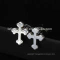 Unique silver cross stud earrings for women,silver cross earrings studs